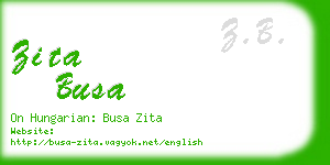 zita busa business card